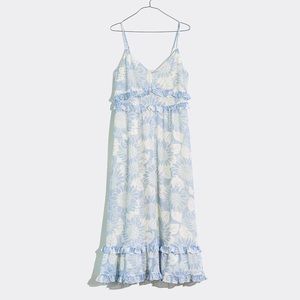 Madewell Ruffle Cami Dress in Sunflower Season